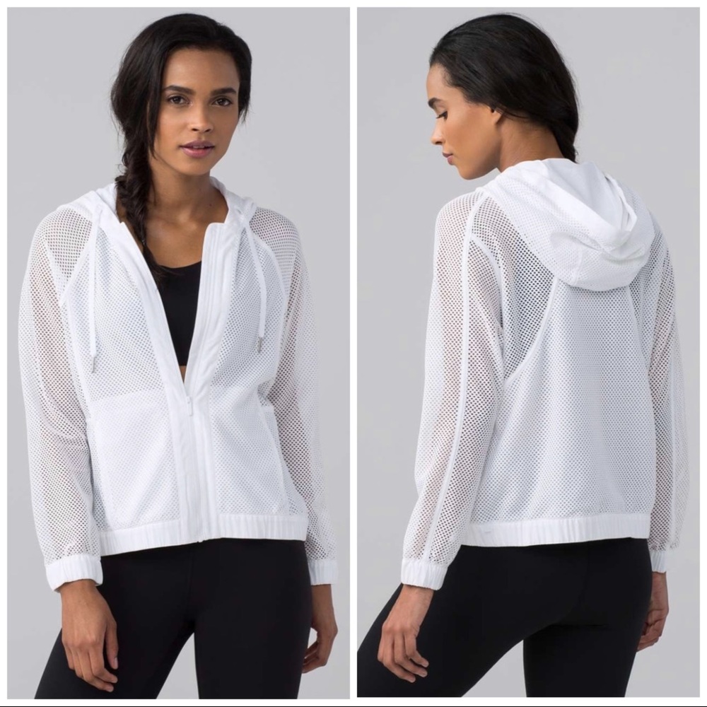SOLD Lululemon Mesh In Mesh Jacket In White - Picture 2 of 8